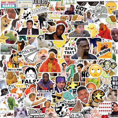 306pcs Funny Meme Vinyl Stickers Pack, Large Bulk Sticker for Laptop, Phone, Water Bottles, Computer Cars... Vine Sticker Decal DIY Décor for Bumper Accesory