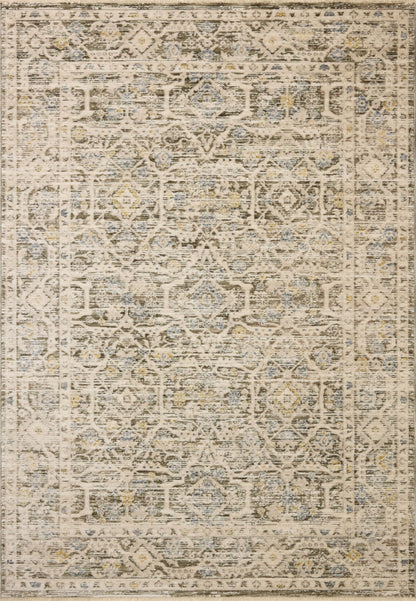 Loloi Clarisse Collection CLS-08 Olive/Ivory 7'-10" x 10'-2" Fringe Area Rug