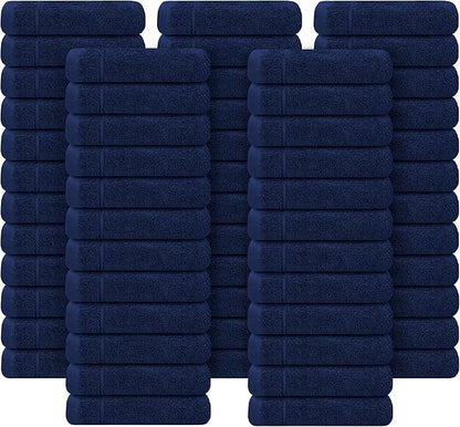 Tens Towels Pack of 60 Washcloths, 12 x 12 Inches, Lighter Weight, Quick to Dry