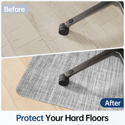 Cybstrax Office Chair Mat for Hardwood & Tile Floor, 30" x 48" Desk Chair Mat, Anti Slip, Non-Curve Computer Chair Mat for Rolling Chairs Floor Protector for Home Office