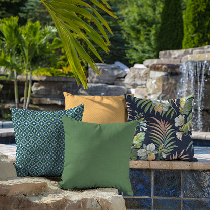 Arden Outdoor Toss Pillow, 2 Pack, 16 x 16, Rain-Proof, Fade Resistant Pistachio Botanical