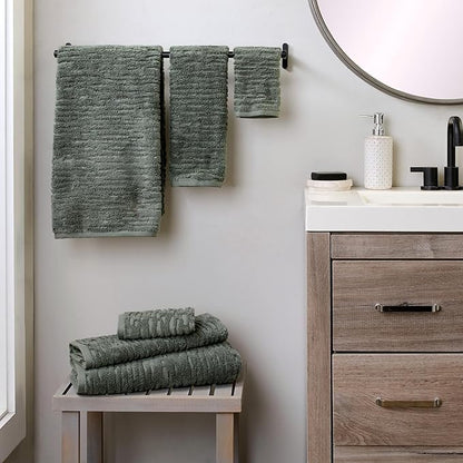 SKL Home CloudSoft 100% Cotton Luxury 6-Piece Towel Set, 600 GSM, Ultra Plush &