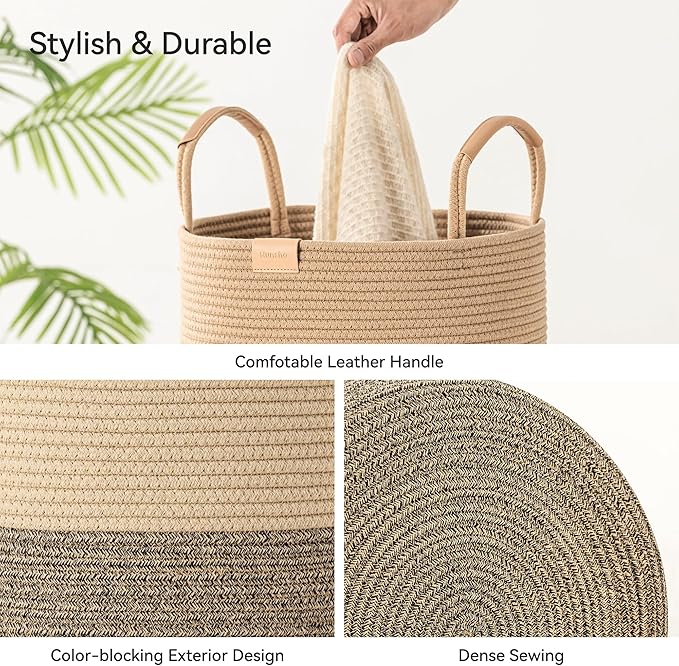95L Striped Laundry Hamper