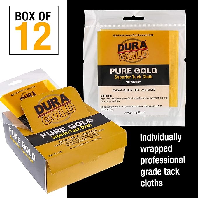 Dura-Gold - Pure Gold Superior Tack Cloth, Woodworking, Automotive Paint