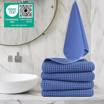 POLYTE 430 GSM Microfiber Lint Free Hand Towel, 16 x 30 in, 4 Pack