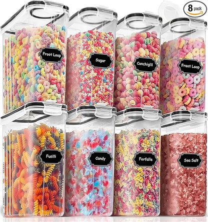 PRAKI Cereal Containers Storage Set, Cereal Dispensers