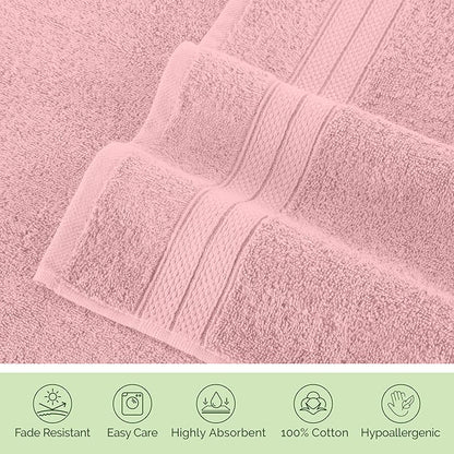 Elegant Comfort Luxury 6-Piece Towel Set, Premium Soft 100% Turkish Cotton