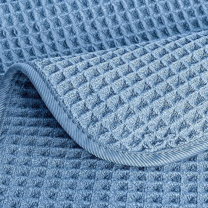 POLYTE 430 GSM Microfiber Lint Free Washcloth Face Towel, 13 x 13 in, 4 Pack