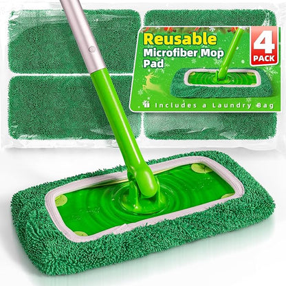 Reusable Microfiber Mop Pads Compatible