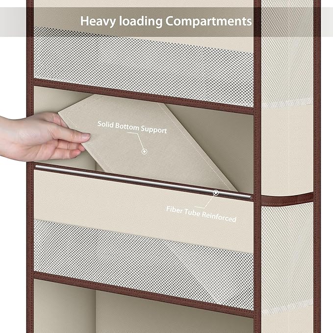 Univivi 1 Pack Over The Door Organizer, Non-Tilting Over The Door Organizer
