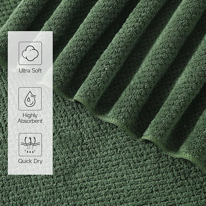 REDKISS 4 Pack Premium Bath Towels, Plush Coral Fleece Towels