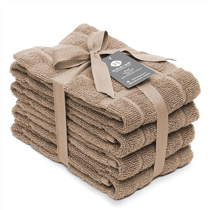 100% Cotton Terry Dish Towels, 4 Pack Plain, 16 x26 Inches, Super Soft and