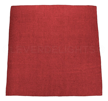 CleverDelights 36 Inch Red Burlap Squares - 4 Pack - 100% Jute Burlap Fabric - Finished Edges - 36" x 36"