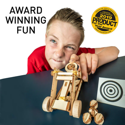 National Geographic Da Vinci Model Kit - Catapult Kit for Kids, 3D Puzzle Building Toy for Boys and Girls, Wood Building Kit for Kids, A Great STEM Project, Engineering Model Kit