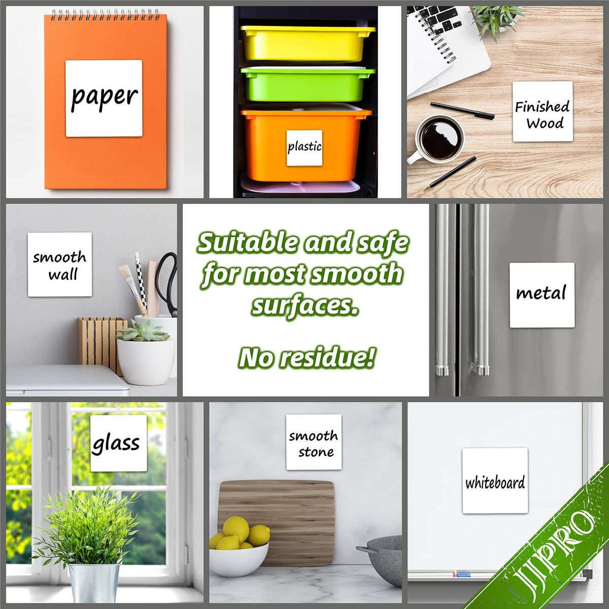 Dry Erase Sticky Notes. Reusable Whiteboard Stickers 4"x4" - 24 Pack. Suitable for All Smooth Surface. Great for Labels, Lists, Reminders and Decals. Washable, Removable