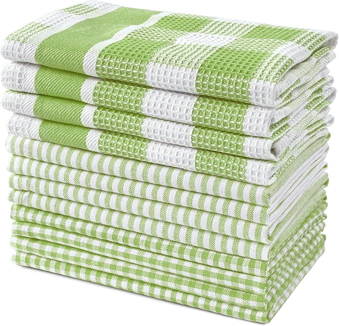 LANE LINEN 100% Cotton Kitchen Dish Cloths, Ultra Soft Absorbent Quick Drying
