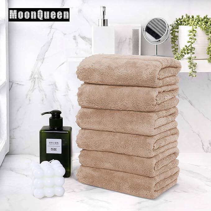 MOONQUEEN 6 Pack Premium Hand Towels