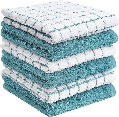 Bumble Premium Cotton Dish Cloths 12" x 12"| Aqua Design | 405 GSM | Highly