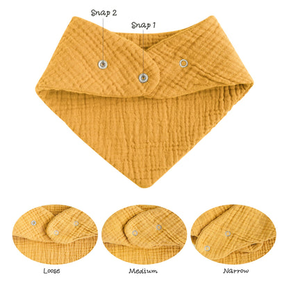 Konssy 8-Pack Muslin Baby Bibs, Absorbent Bandana Drool, 100% Cotton Unisex Baby Bibs for Teething and Drooling