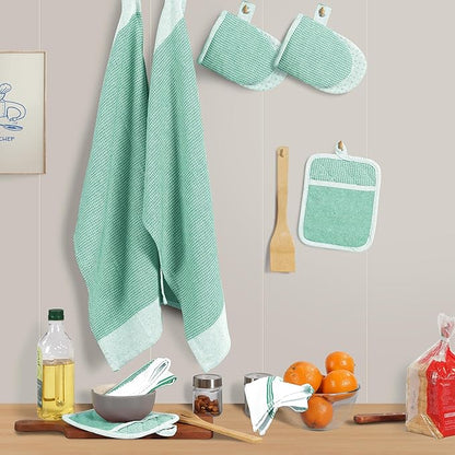 Casa Platino Potholders & Oven Mitts Heat Resistant, 8-Piece Mini Oven Mitts