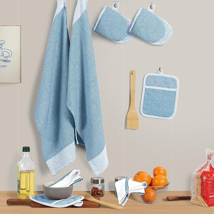 Casa Platino Silicone Oven Mitts Set, 8-Piece – 500°F Heat Resistant Mini Oven