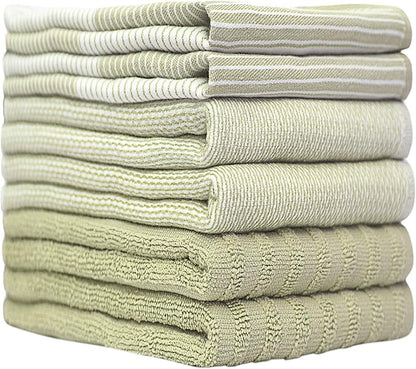 Premium Kitchen Towels | Large Cotton Dish Towels | Flat & Terry Highly