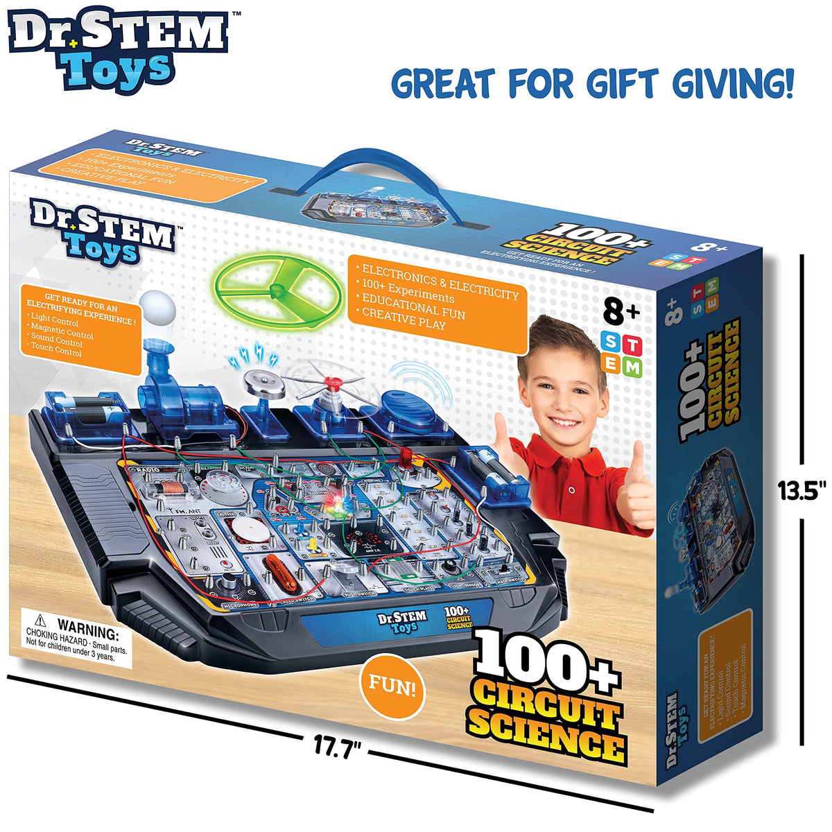 Dr. STEM Toys Circuit Science Kit, Includes Over 100 Electrical Experiments with Lights, Sounds, and Action - for Boys and Girls Ages 8+