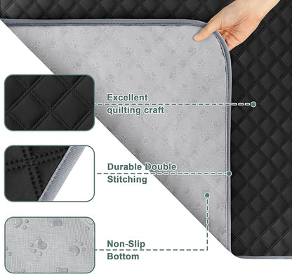 Eterish Reusable Washable Pee Pads for Dogs Large/Extra Large 36'' x 41'' 2 Pack, Absorbent Pet Puppy Dog Training Pads Non-Slip, Waterproof Whelping Potty Pads for Dogs Leak-Proof
