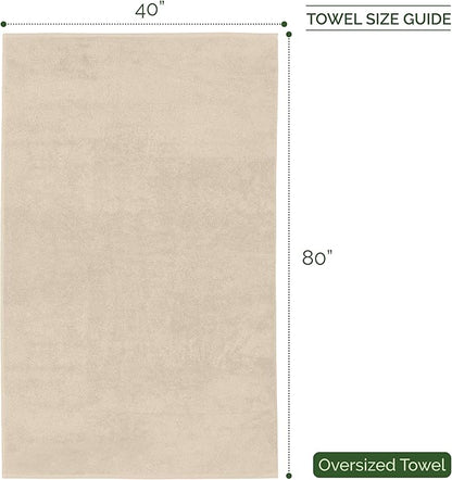 Elegant Comfort Three Line Popcorn Extra Large Luxury Bath Towel