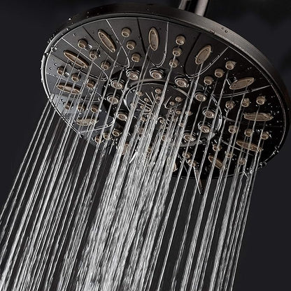 AquaDance Oil Rubbed Bronze High Pressure 6-Setting 7" Rain Shower Head – Angle Adjustable, Anti-Clog Showerhead Jets, Tool-Free Installation-USA Standard Certified-U.S. Brand – 1.8 GPM