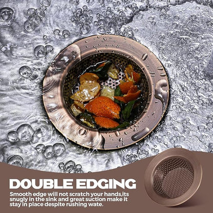 Retisee 2 Pcs Sink Strainer Stainless Steel Kitchen Sink Drain Strainer Basket