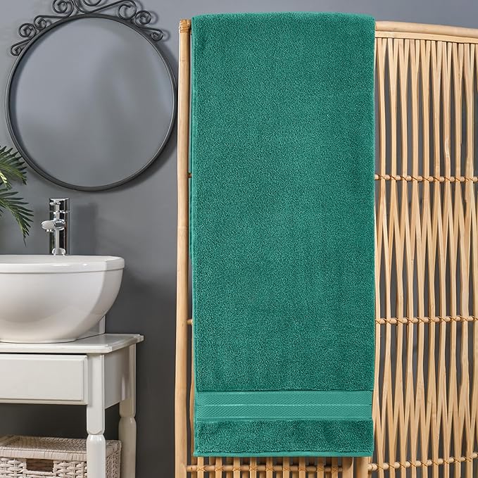 Elegant Comfort Three Line Popcorn Extra Large Luxury Bath Towel