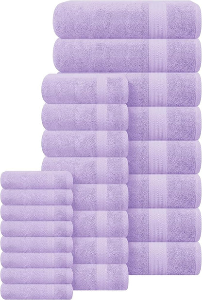 GLAMBURG Ultra Soft 24-Piece Towel Set