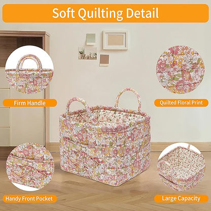 Quilted Fabric Storage Baskets