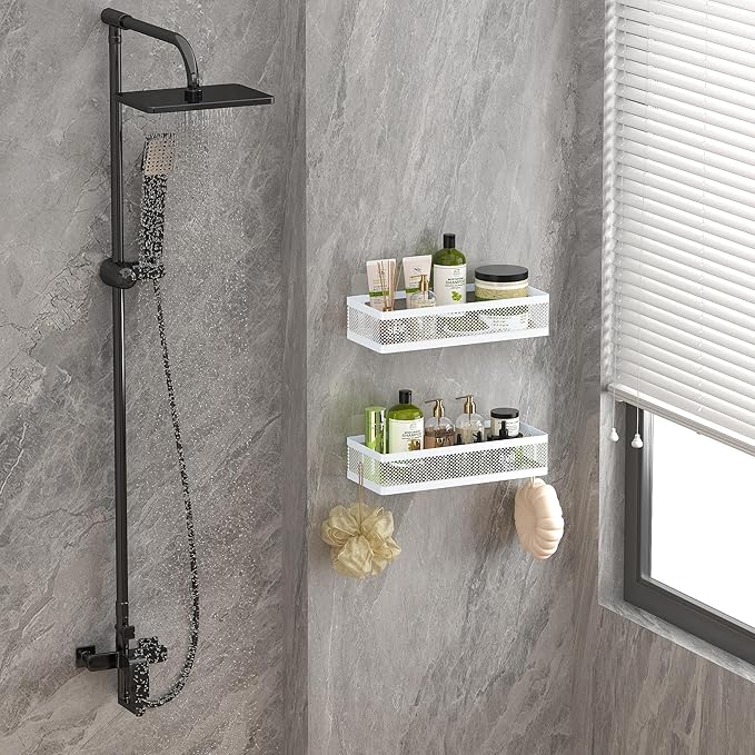 PUSDON Hanging Storage Baskets Organizer Wall Mount, Metal Wire Storage Bin Rack