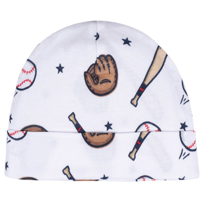 Gerber Baby Boys Cap and Mitten Sets Sports Blue 0-3 Months