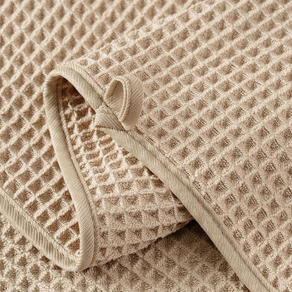 Microfiber Waffle Face Towels, 2 Pieces, Fast Drying, Lint Free 430 GSM