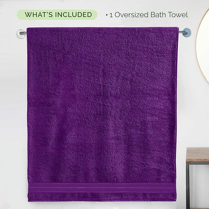 Elegant Comfort Three Line Popcorn Extra Large Luxury Bath Towel