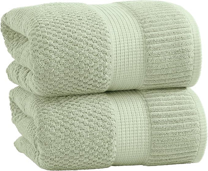 NY Loft 100% Cotton 2 Pack Bath Sheet Towel Set | Extra Large Bath Towel Set of