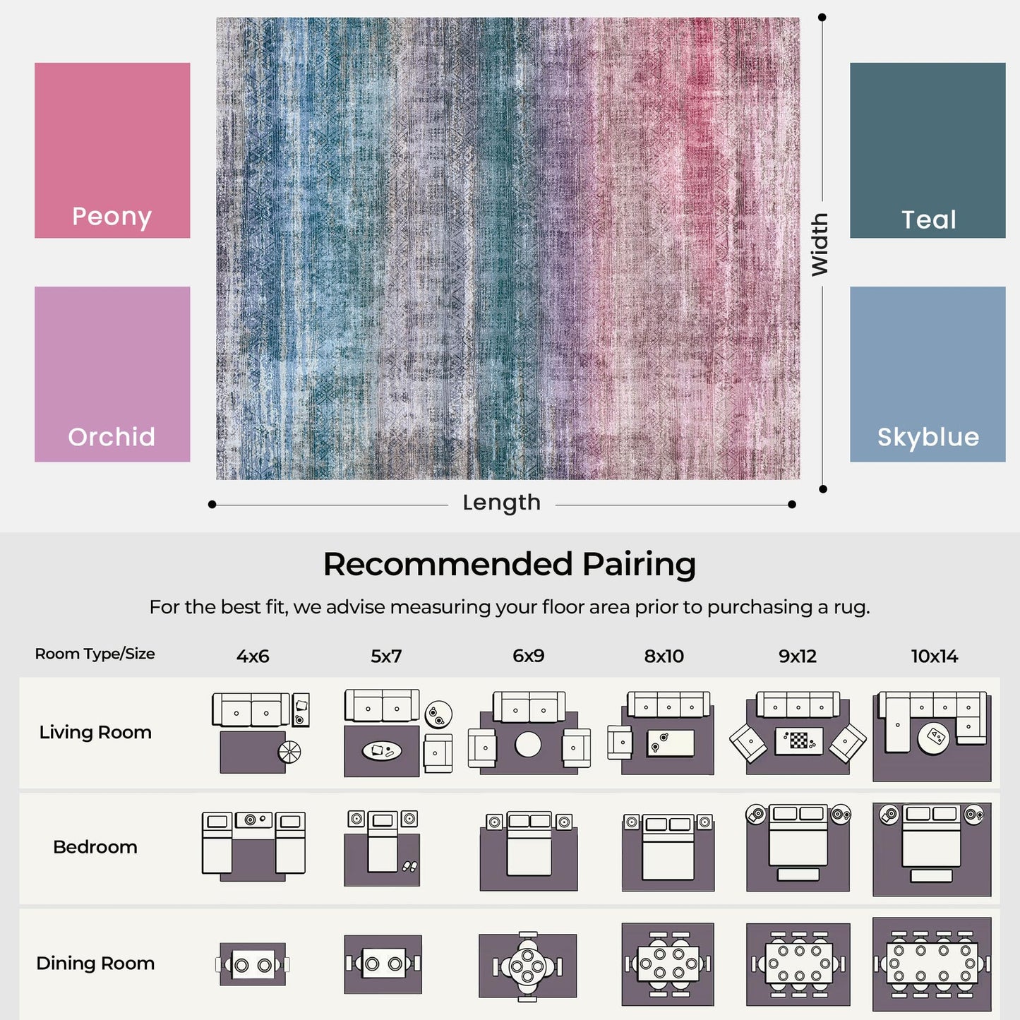 Kokia Abstract Area Rugs 9x12 Bedroom Washable Decor Low Pile Fluffy Non-Slip Non-Shedding Indoor Red Carpet Foldable Stain Resistant Floor Mat Living Room Dining Room, Oslo Orchid