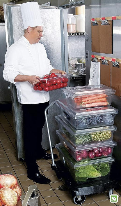 Rubbermaid Commercial Products Food Storage Box/Tote for Restaurant/Kitchen/Cafeteria, 2.75 Gallon, White (FG369000WHT) (Pack of 2)