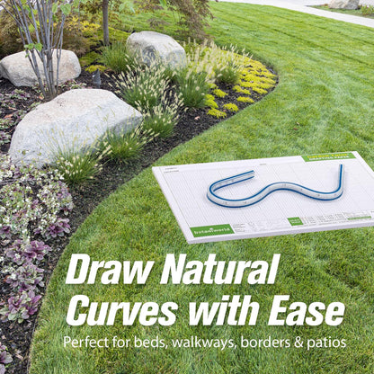Garden Tutor Multiscale Garden & Landscape Design Kit – 2 Translucent Yellow Design Stencils, 12-Inch Flexible Curve Ruler, 40-Sheet Multi-Scale Graph Paper & Garden Design Guide