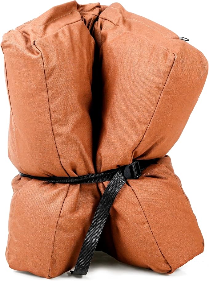 WHITEDUCK Outdoor Dog Bed Heavy-Duty 12oz Canvas, Water-Repellent Cotton, Machine Washable Removable Cover with Full-Length Zipper, Dog Bed for Large Dogs & Crate, (Brown) 36" Lx27 Wx4.3 th (L)