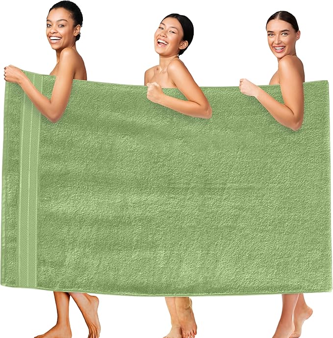 Elegant Comfort Three Line Popcorn Extra Large Luxury Bath Towel