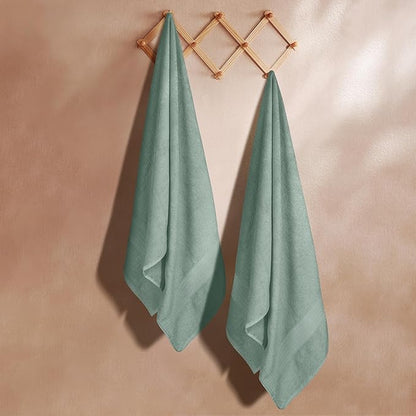 GLAMBURG Premium Cotton Oversized 2 Pack Bath Sheet 35x70-100% Pure Cotton