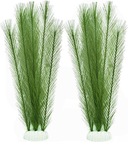 M2cbridge Plastic Fish Tank Plants Soft Silk Water Grass Reptile for Terrarium Simulate Plants and Aquarium Landscape(2pcs,12")