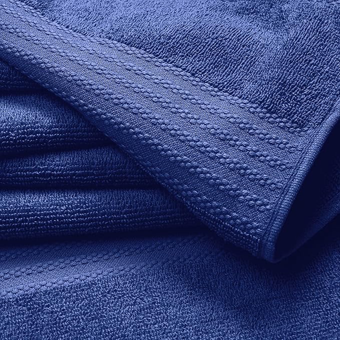 GLAMBURG Ultra Soft 12-Piece Washcloths Set 13x13-100% Ringspun Cotton
