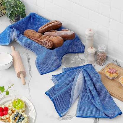 Homaxy Premium Kitchen Towels, Large Cotton Kitchen Hand Towels, Flat and Terry