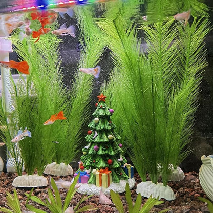 M2cbridge Plastic Fish Tank Plants Soft Silk Water Grass Reptile for Terrarium Simulate Plants and Aquarium Landscape(2pcs,12")