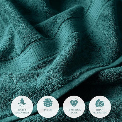 SUPERIOR Egyptian Cotton Pile Bath Towel Set of 2, Ultra Soft Luxury Towels